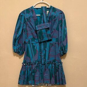 Alexis Teal and Purple Mini Dress